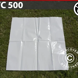 Ersatz-PVC für flammhemmende Partyzelte, 500g/m², 1x1m, weiß