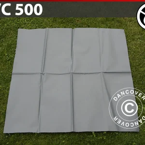 Ersatz-PVC für flammhemmendes Lagerzelt, 500g/m², 1x1m, grau