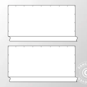 Seitenwände ohne Fenster für Partyzelt PLUS 6m, 2 St, Weiß