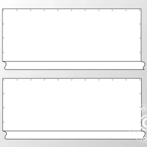Seitenwände ohne Fenster für Partyzelt PLUS 8m, 2 St, Weiß