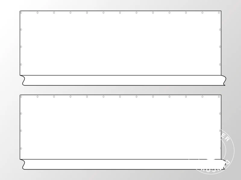 Seitenwände ohne Fenster für Partyzelt PLUS 10m, 2 St, Weiß - Imagen 2