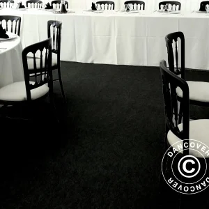 Teppich 2x12m, Schwarz, 400g