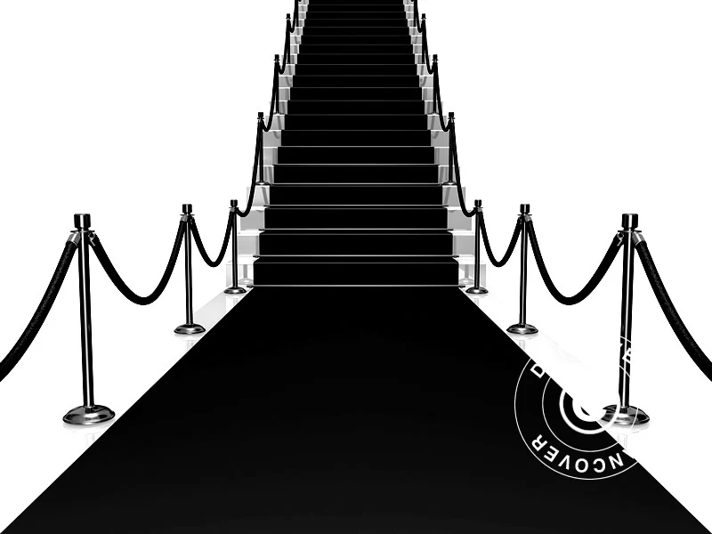 Schwarzer Teppich, 1,25x8m, 400g - Imagen 2