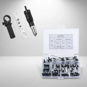 Kit de adaptadores de taladro para remachadora con boquillas intercambiables