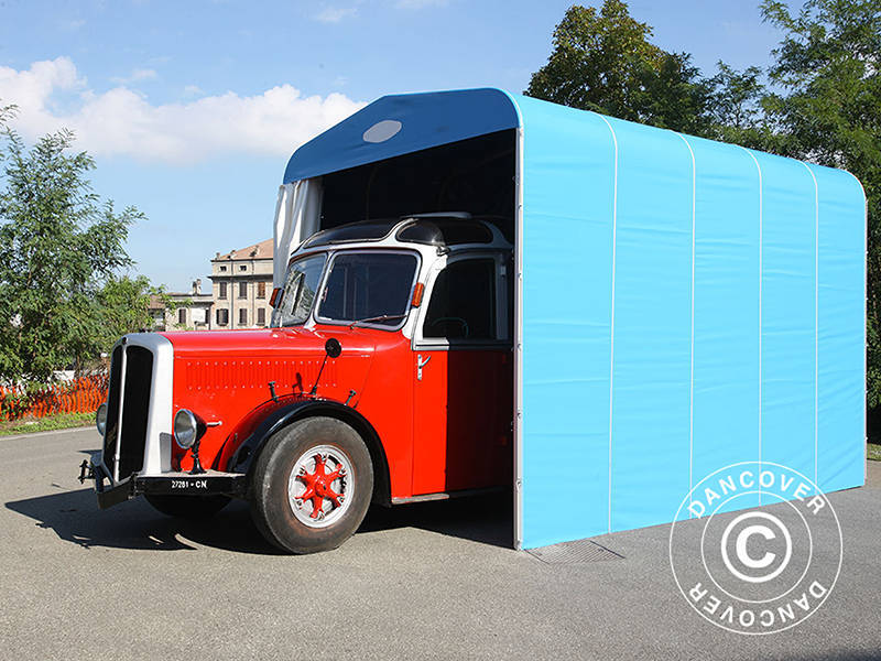 Faltgarage Tunnel (Wohnwagen), 3,5x7,21x3,9m, Weiß - Imagen 3