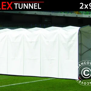 Faltbarer Spielertunnel, 2x9,27x2,2m, Weiß