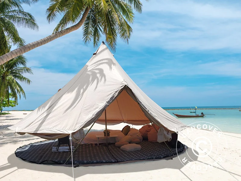 Glampingzelt, TentZing®, 4x4m, 4 Personen, Sand - Imagen 4