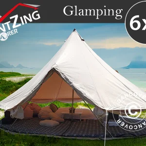 Glampingzelt, TentZing®, 5x5m, 6 Personen, Sand