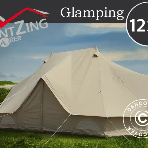 Glampingzelt, TentZing®, 4x6m, 12 Personen, Sand