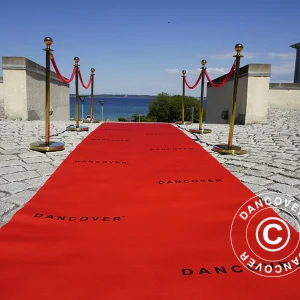 Roter Teppichläufer mit Aufdruck, 2,4x6m