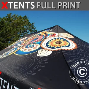 Bedruckte Dachplane mit Volant für Faltzelt FleXtents® PRO 3x6m