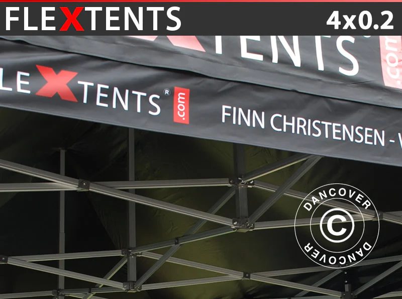 FleXtents®-Faltzelt-Banner mit Aufdruck, 4x0,2m - Imagen 2