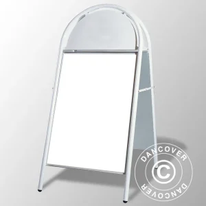 Kundenstopper, 68x140cm, Weiß