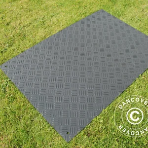 Partyboden und Bodenschutzmatte, 0,96 m², 80x120x0,6cm, schwarz, 1 St.