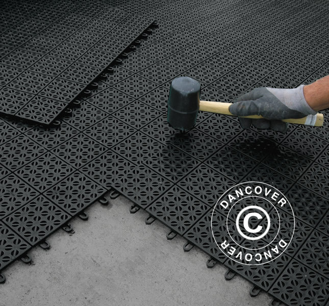 Kunstoffboden, Basic, Multiplate, Schwarz, 1,23 m² (4 Stk) - Imagen 4