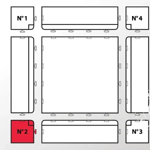Eckteil 2, Anthrazit