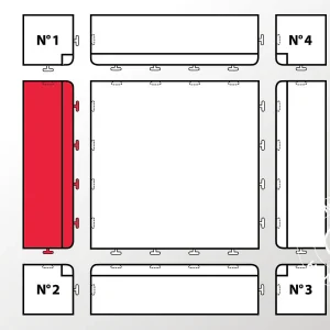 Kantenabschluss Links, Anthrazit