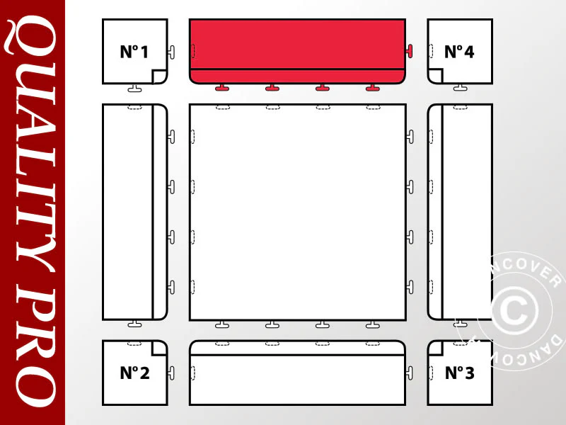 Kantenabschluss Oben, Anthrazit