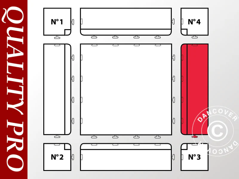 Kantenabschluss Rechts, anthrazit