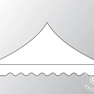 Dachplane "Wave" für Faltzelt FleXtents 3x6m, Weiß