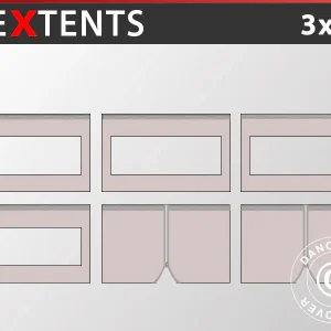 Seitenwand-Set für das Faltzelt FleXtents 3x6m, Latte
