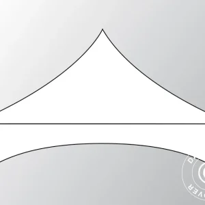 Dachplane "Arched" für Faltzelt FleXtents 3x6m, Weiß