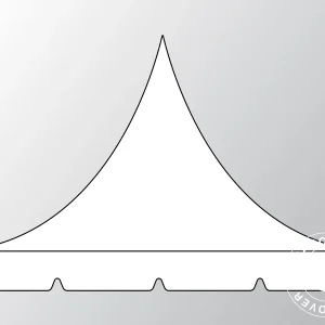 Dachplane für Faltzelt FleXtents PRO Pagoda 3x3m, Weiß