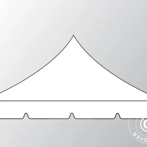 Dachplane "Peaked" für Faltzelt FleXtents 3x6m, Weiß