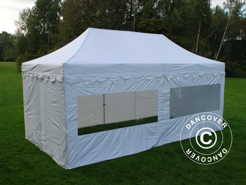 Faltzelt FleXtents PRO "Morocco" 3x6m Weiß, mit 6 Seitenwänden - Imagen 3
