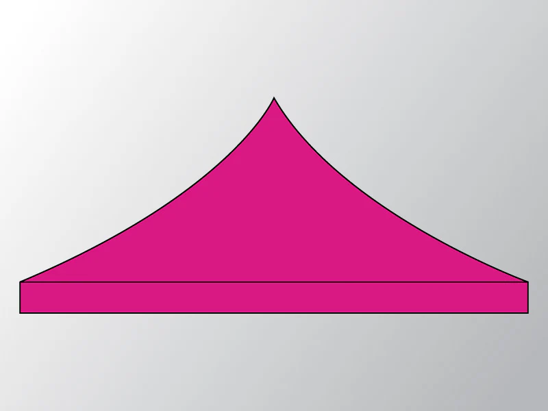 Dachplane für Faltzelt FleXtents 3x3m, Rosa