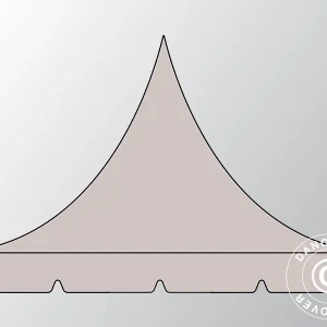 Dachplane für Faltzelt FleXtents PRO Pagoda 3x6m, Latte