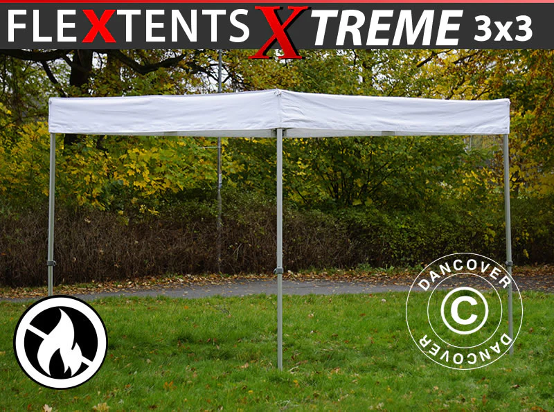Faltzelt FleXtents® Xtreme 50 Exhibition 3x3m, weiß, Flammfest - Imagen 2
