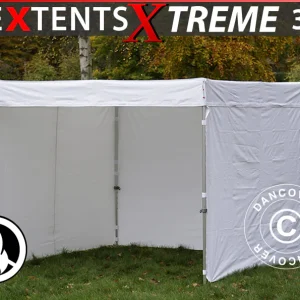 Faltzelt FleXtents® Xtreme 50 Exhibition mit Seitenwänden, 3x3m, weiß, Flammfest