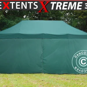 Faltzelt FleXtents Xtreme 60 3x6m Grün, mit 6 Seitenwänden