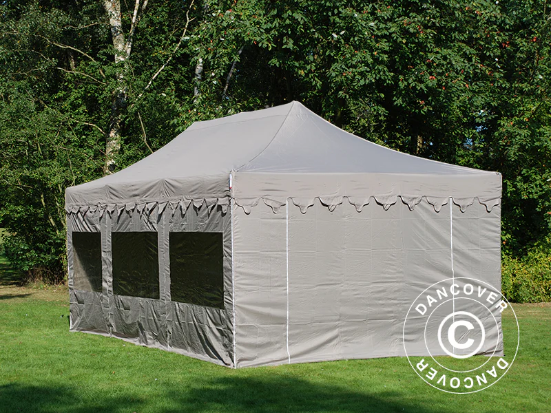 Faltzelt FleXtents PRO "Morocco" 4x6m Latte, mit 8 Seitenwänden - Imagen 3