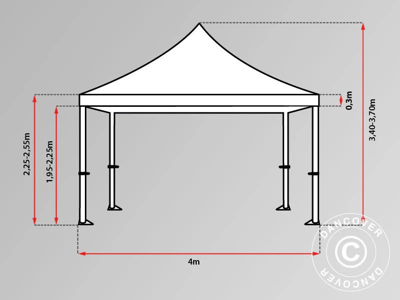 Faltzelt FleXtents PRO "Morocco" 4x8m Latte - Imagen 6