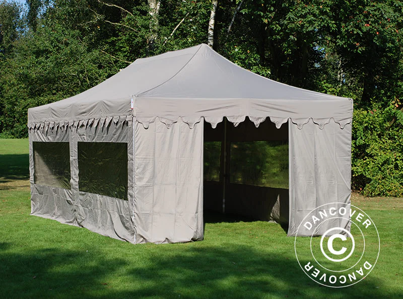 Faltzelt FleXtents PRO "Morocco" 4x8m Latte, mit 6 Seitenwänden - Imagen 4