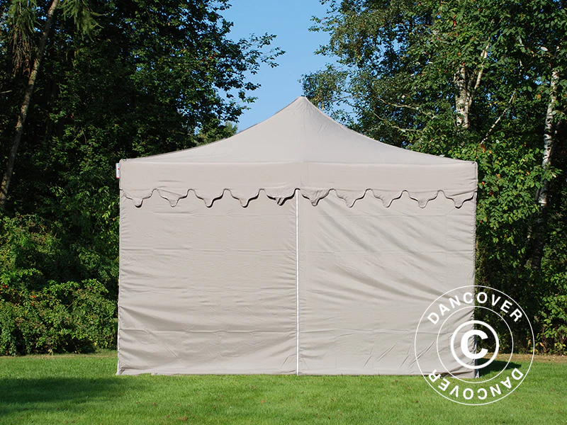 Faltzelt FleXtents PRO "Morocco" 4x8m Latte, mit 6 Seitenwänden - Imagen 5