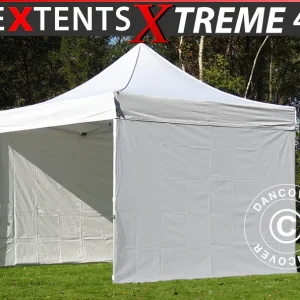 Faltzelt FleXtents Xtreme 60 4x4m Weiß, mit 4 Seitenwänden