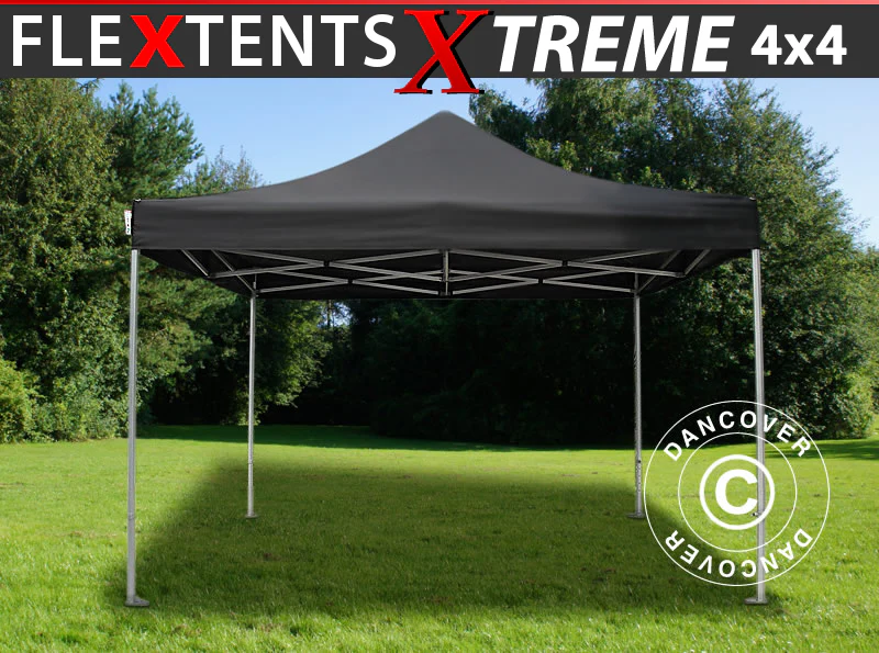 Faltzelt FleXtents Xtreme 60 4x4m Schwarz