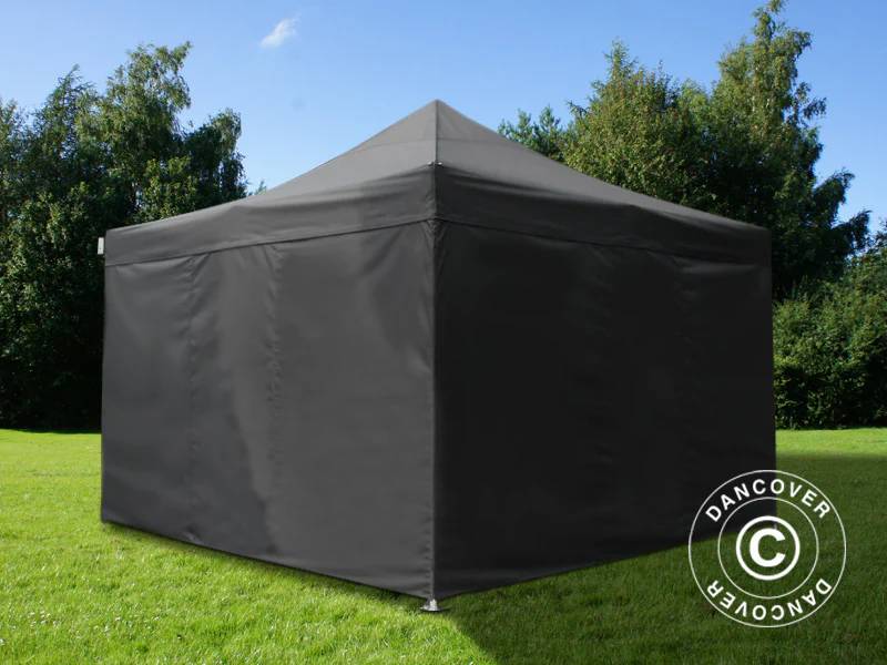 Faltzelt FleXtents Xtreme 60 4x4m Schwarz, mit 4 Seitenwänden - Imagen 5