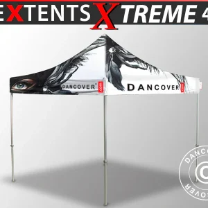 Faltzelt FleXtents Xtreme 50 mit vollflächigem Digitaldruck, 4x4m