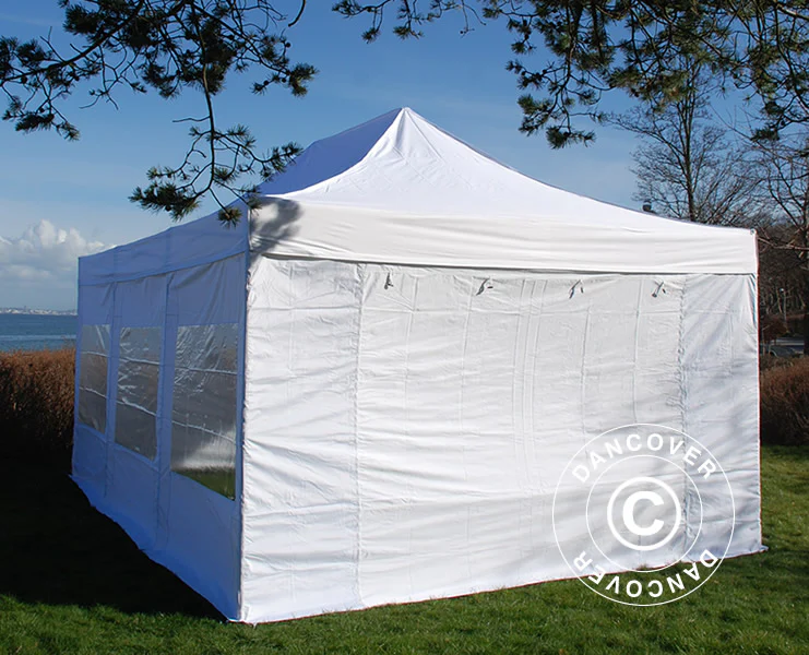 Faltzelt FleXtents Xtreme 50 4x6m Weiß, mit 8 Seitenwänden - Imagen 4