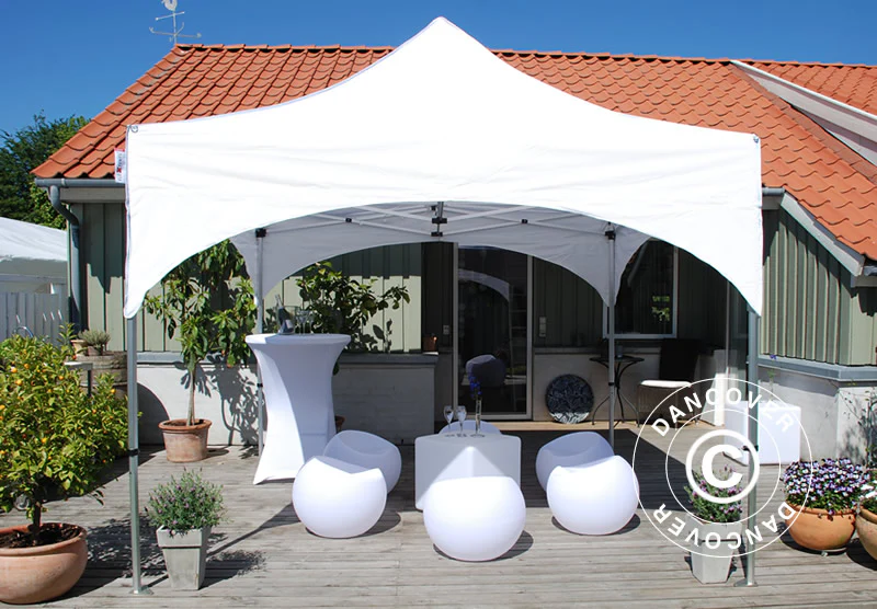 Faltzelt FleXtents PRO "Arched" 3x3m Weiss, mit 4 Seitenwänden - Imagen 5