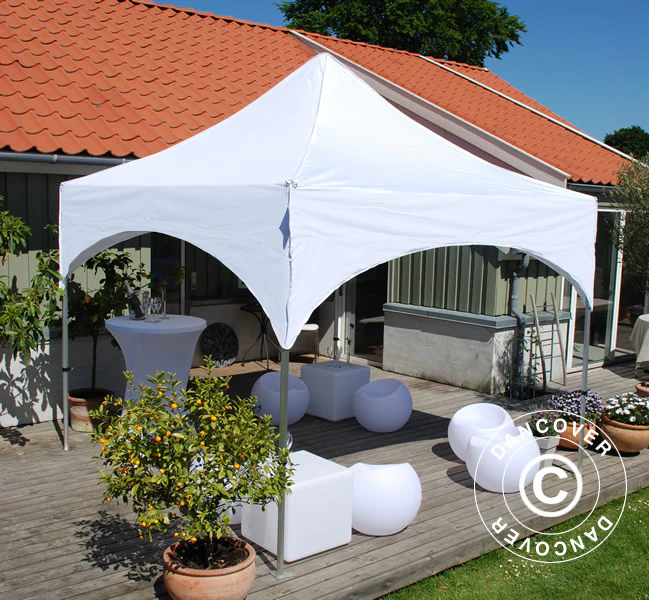 Faltzelt FleXtents PRO "Arched" 3x3m Weiss, mit 4 Seitenwänden - Imagen 6