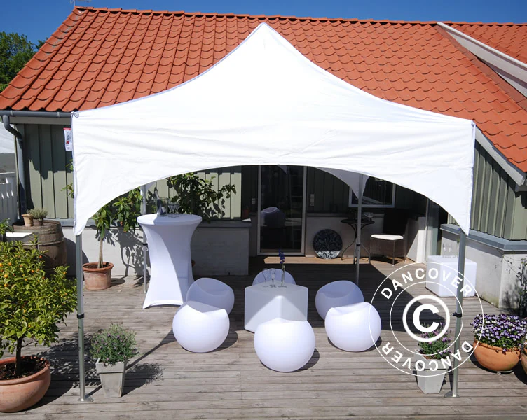 Faltzelt FleXtents PRO "Arched" 3x3m Weiss, mit 4 Seitenwänden - Imagen 7