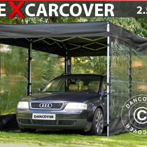 Faltgarage FleX Carcover, 2,5x5m, Schwarz