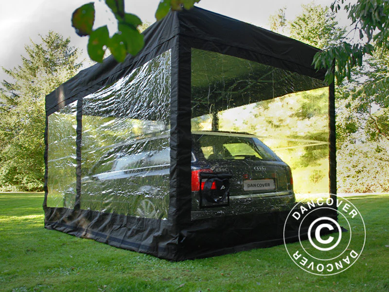 Faltgarage FleX Carcover, 2,5x5m, Schwarz - Imagen 7