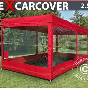 Faltgarage FleX Carcover, 2,5x5m, Rot