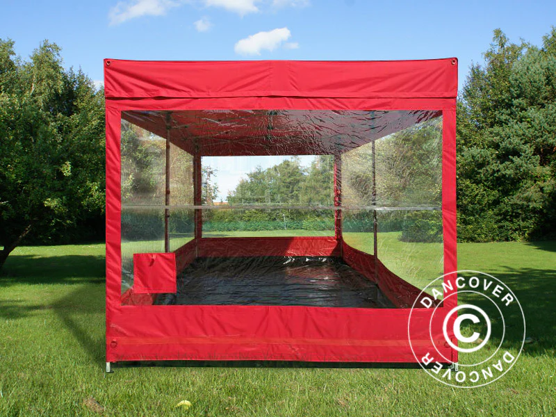 Faltgarage FleX Carcover, 2,5x5m, Rot - Imagen 4